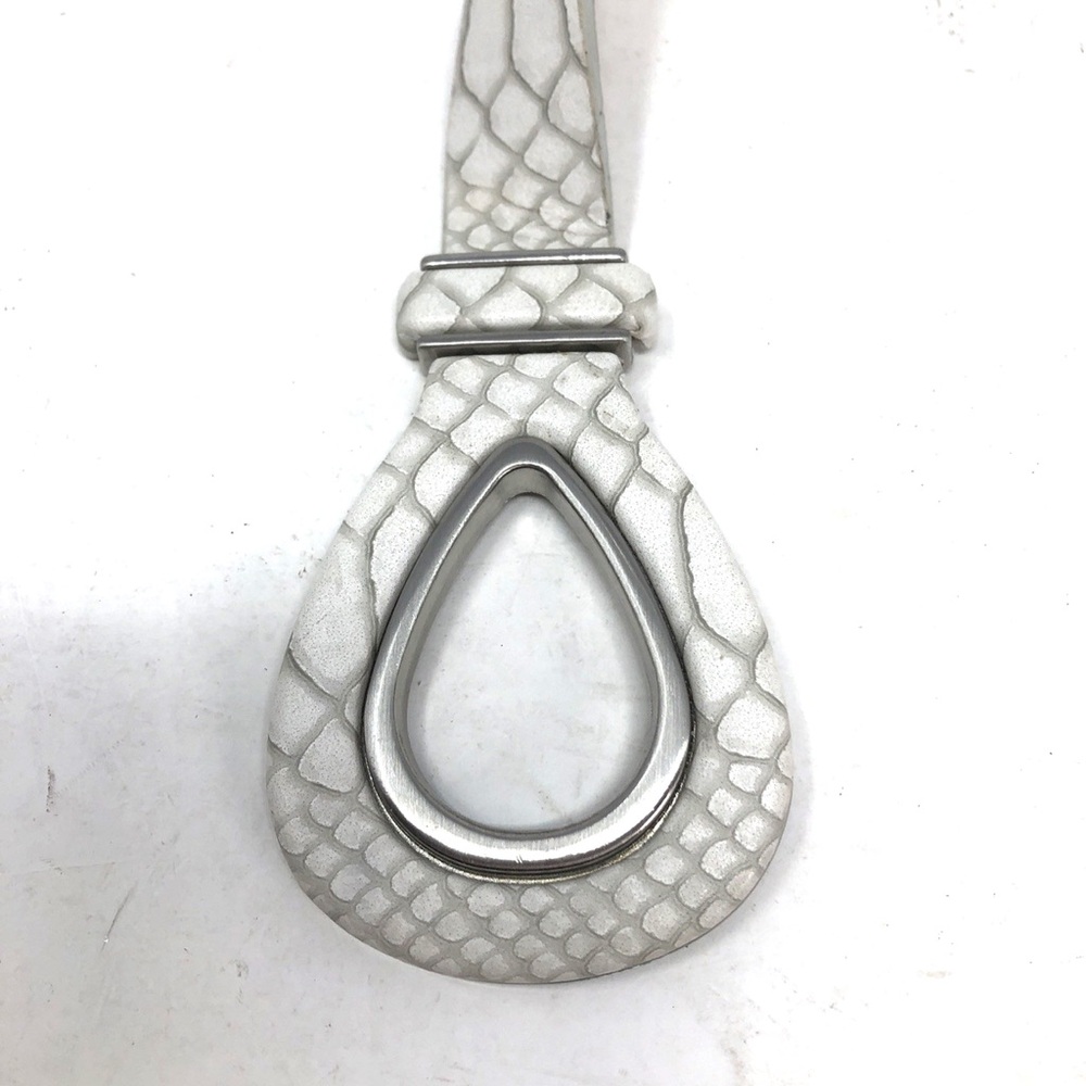 Chico's Cream Snake Pattern Belt - Picture 2 of 5